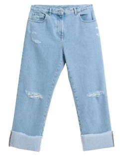 Discount - GCDS Denim Pants For Women Blue