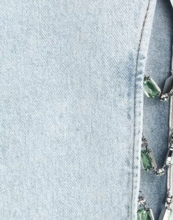 Best Price - GCDS Denim Pants For Women Blue -GCDS Sales Shop unnamed file 1607