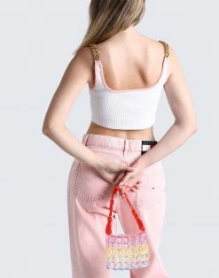 Best Price - GCDS Crop Top For Women White -GCDS Sales Shop unnamed file 164