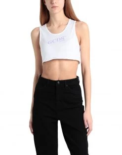 On Sale - GCDS Crop Top For Women White -GCDS Sales Shop unnamed file 1823