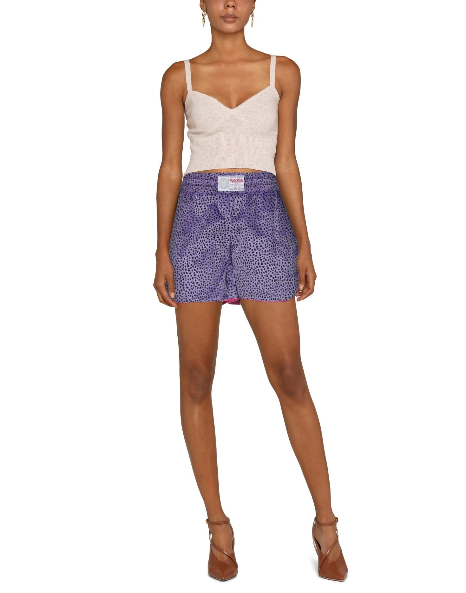 Free Shipping - GCDS Shorts & Bermuda For Women Light Purple 4 Free Shipping - GCDS Shorts & Bermuda For Women Light Purple - Image 2