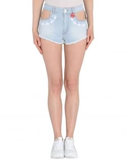 Free Shipping - GCDS Denim Shorts For Women Blue
