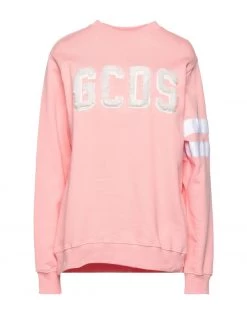 Free Shipping - GCDS Sweatshirt For Women Salmon Pink