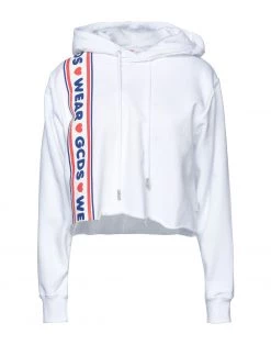 Free Shipping - GCDS Hooded Sweatshirt For Women White -GCDS Sales Shop unnamed file 336