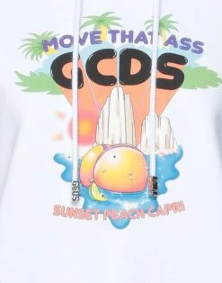 Flash Sale - GCDS Hooded Sweatshirt For Women White -GCDS Sales Shop unnamed file 46