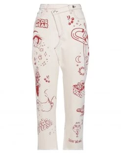 Free Shipping - GCDS Denim Pants For Women Beige -GCDS Sales Shop unnamed file 76