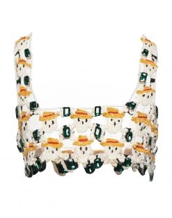 Discount - GCDS Top For Women Ivory